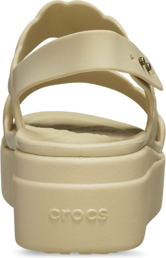 Crocs Brooklyn Dames Sandalen Woven Upper Lage Sleehak CHAI - Foto 2