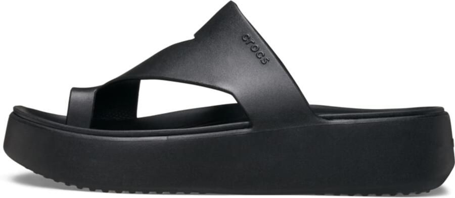 Crocs Getaway Platform Toe Loop Slippers Zwart Vrouw - Foto 4