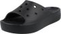 Crocs Classic Platform Slide 208180-001 Vrouwen Zwart Slippers - Thumbnail 4