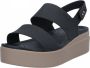 Crocs sandalen met riem brooklyn low wedge w Zwart-7 (37-38) - Thumbnail 2