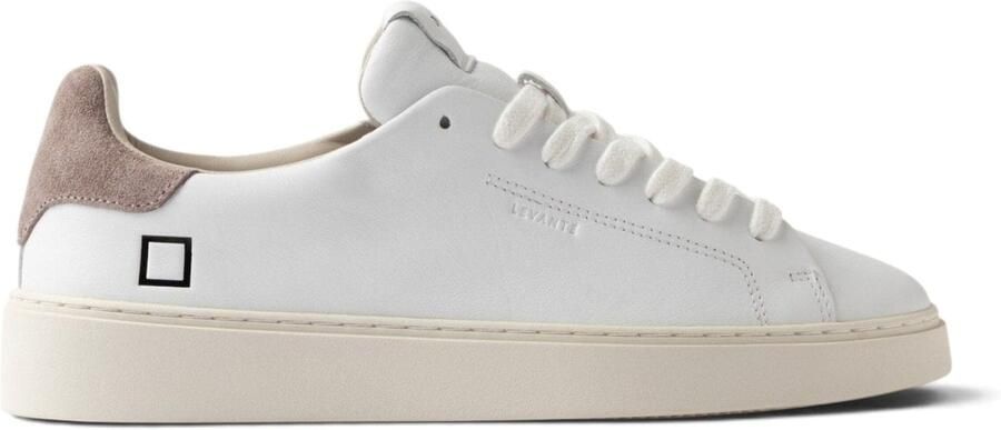 D.A.T.E Sneakers laag 'LEVANTE WHITE-TAUPE' wit