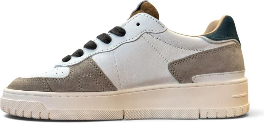 D.A.T.E Sneakers laag 'TORNEO PURE CALF WHITE-GREEN' wit - Foto 9