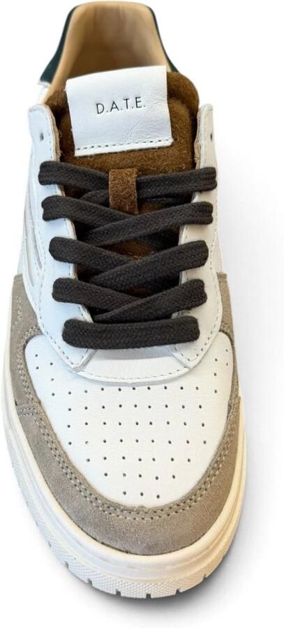 D.A.T.E Sneakers laag 'TORNEO PURE CALF WHITE-GREEN' wit - Foto 10