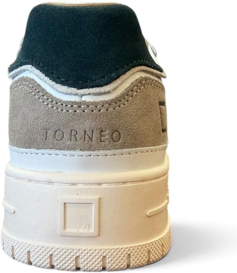 D.A.T.E Sneakers laag 'TORNEO PURE CALF WHITE-GREEN' wit - Foto 8