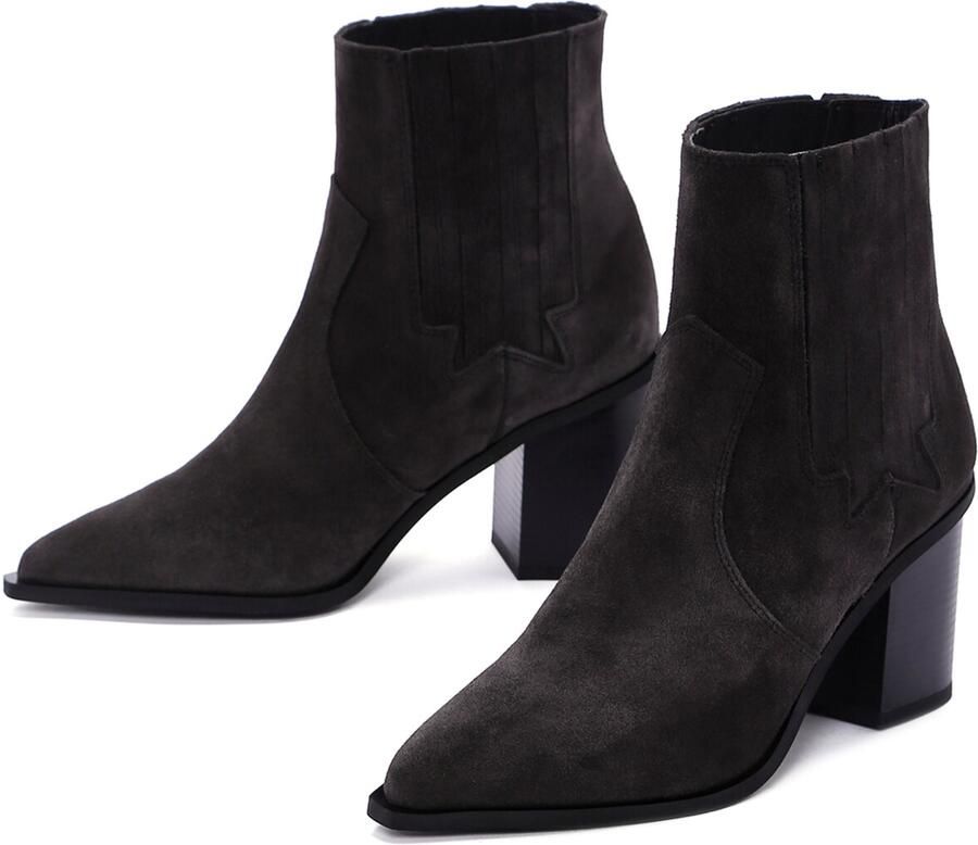 DERIMOD Cowboy Boots Suede Leather Cowboy - Foto 3