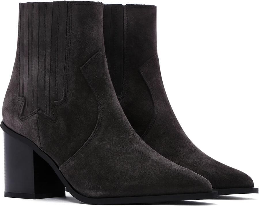 DERIMOD Cowboy Boots Suede Leather Cowboy - Foto 5