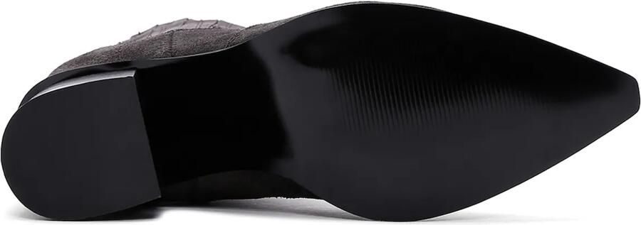 DERIMOD Cowboy Boots Suede Leather Cowboy - Foto 6