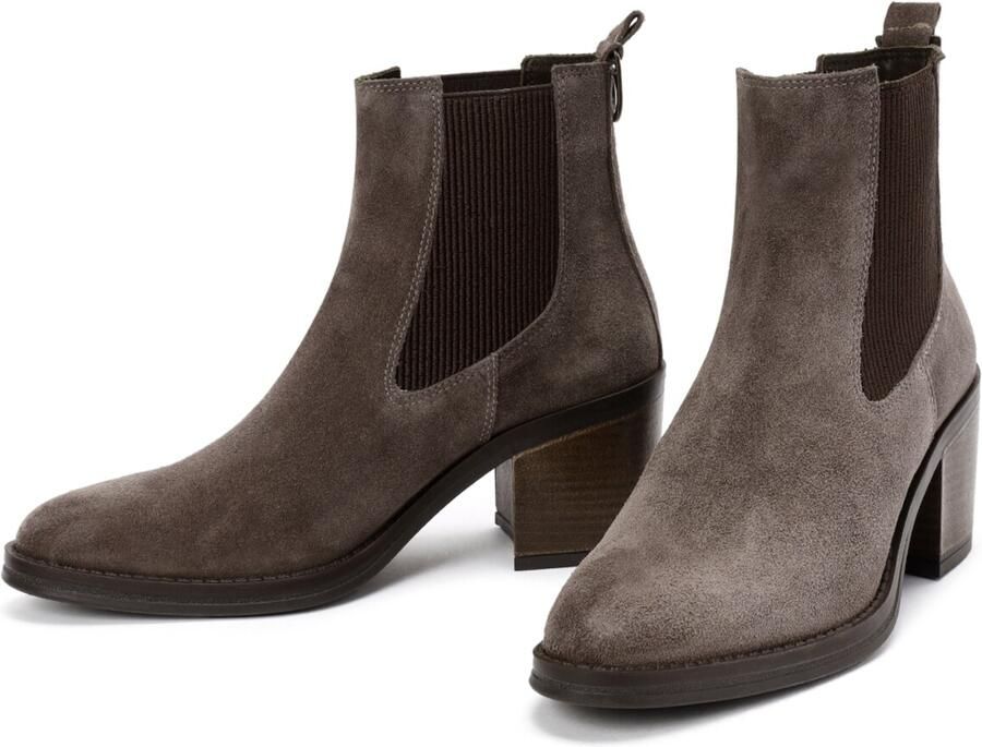 DERIMOD Cowboy Boots Suede Leather Heeled Cowboy - Foto 5