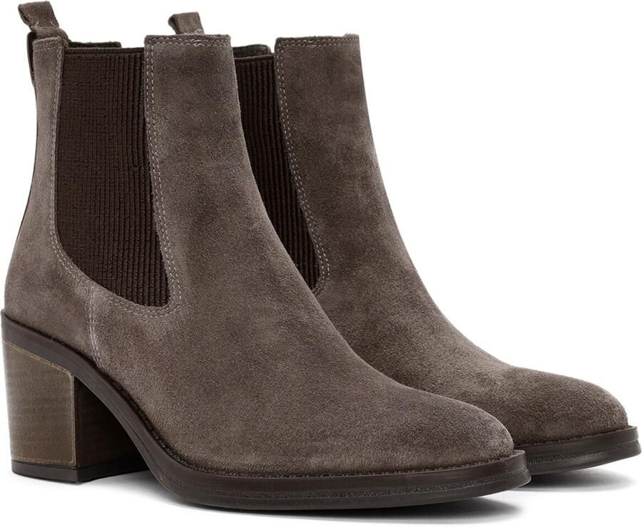 DERIMOD Cowboy Boots Suede Leather Heeled Cowboy - Foto 4