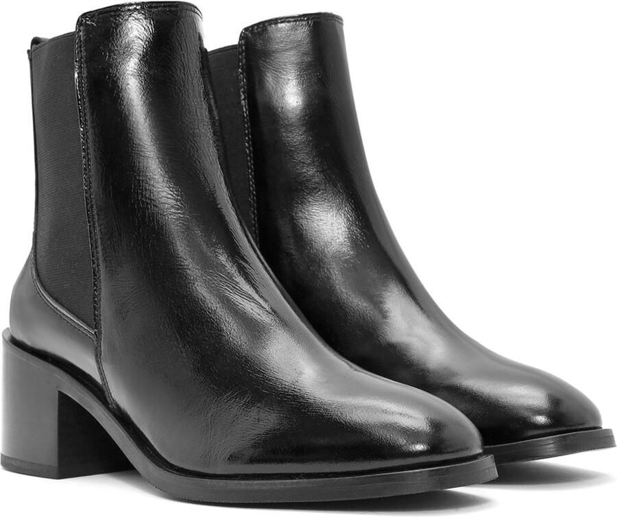 DERIMOD Heeled Chelsea Boots Patent Leather Heeled Chelsea - Foto 4