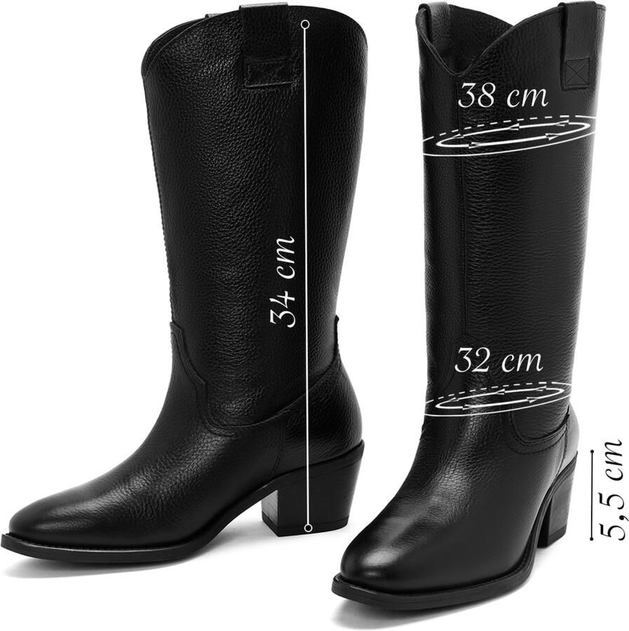 DERIMOD Cowboy Boots Leather Cowboy - Foto 2