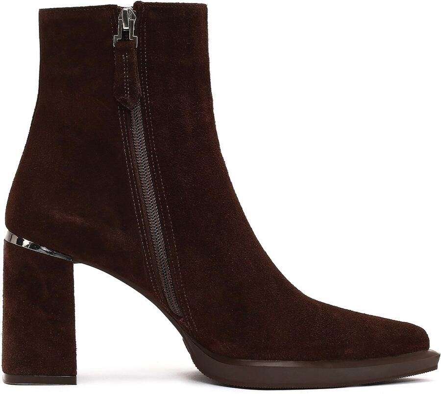 DERIMOD Heeled Ankle Boots Suede Leather Heeled Ankle - Foto 3
