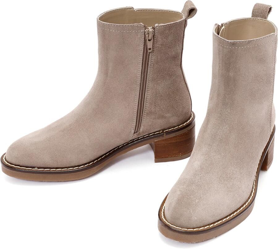 DERIMOD Chelsea Boots Suede Leather Chelsea - Foto 3