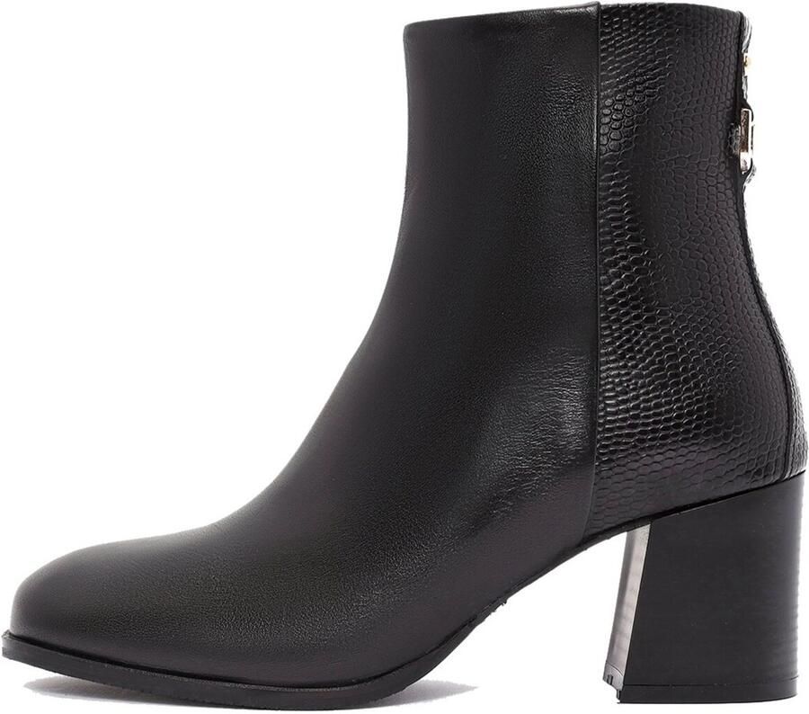 DERIMOD Heeled Ankle Boots Leather Heeled Ankle