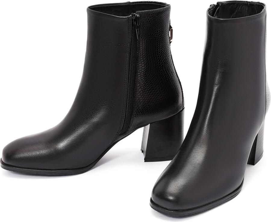 DERIMOD Heeled Ankle Boots Leather Heeled Ankle - Foto 5