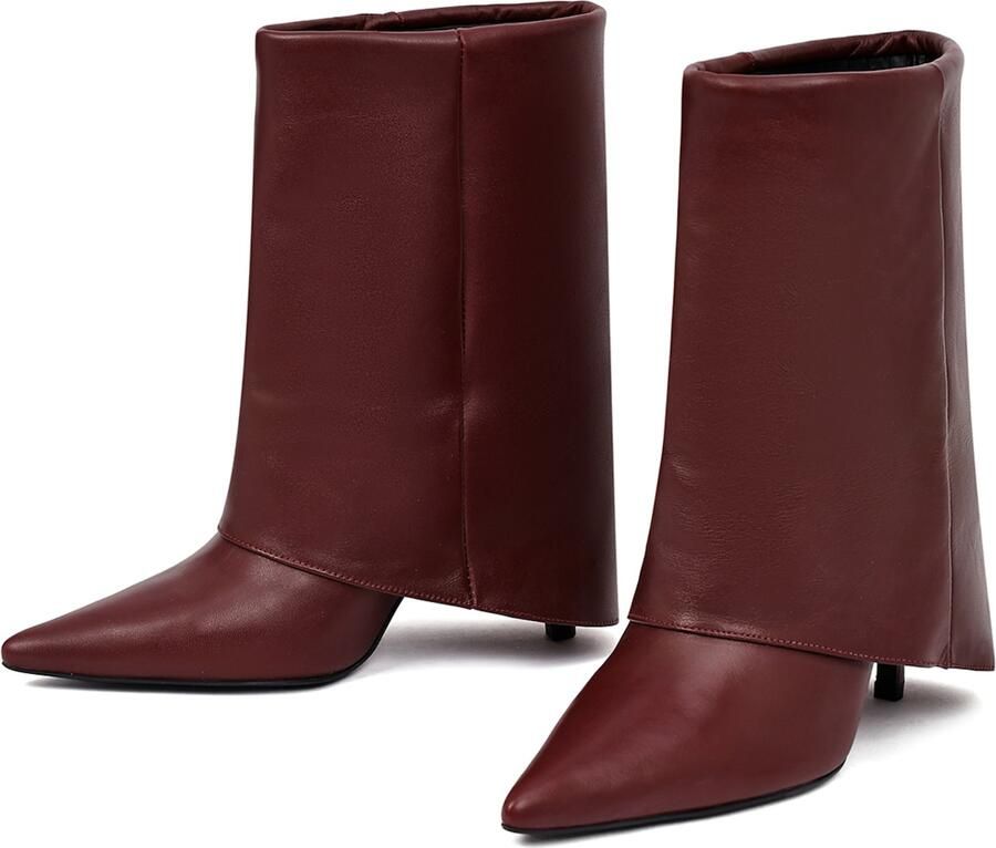DERIMOD Heeled Ankle Boots Leather Heeled Ankle - Foto 5
