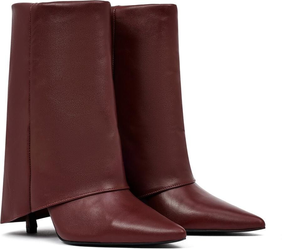 DERIMOD Heeled Ankle Boots Leather Heeled Ankle - Foto 4