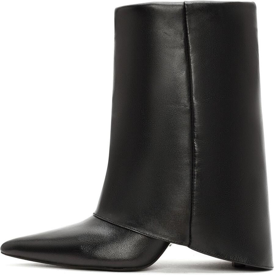 DERIMOD Heeled Ankle Boots Leather Heeled Ankle