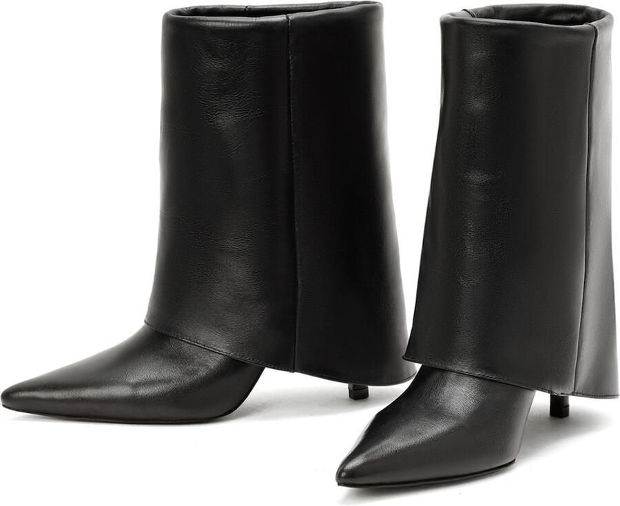 DERIMOD Heeled Ankle Boots Leather Heeled Ankle - Foto 5