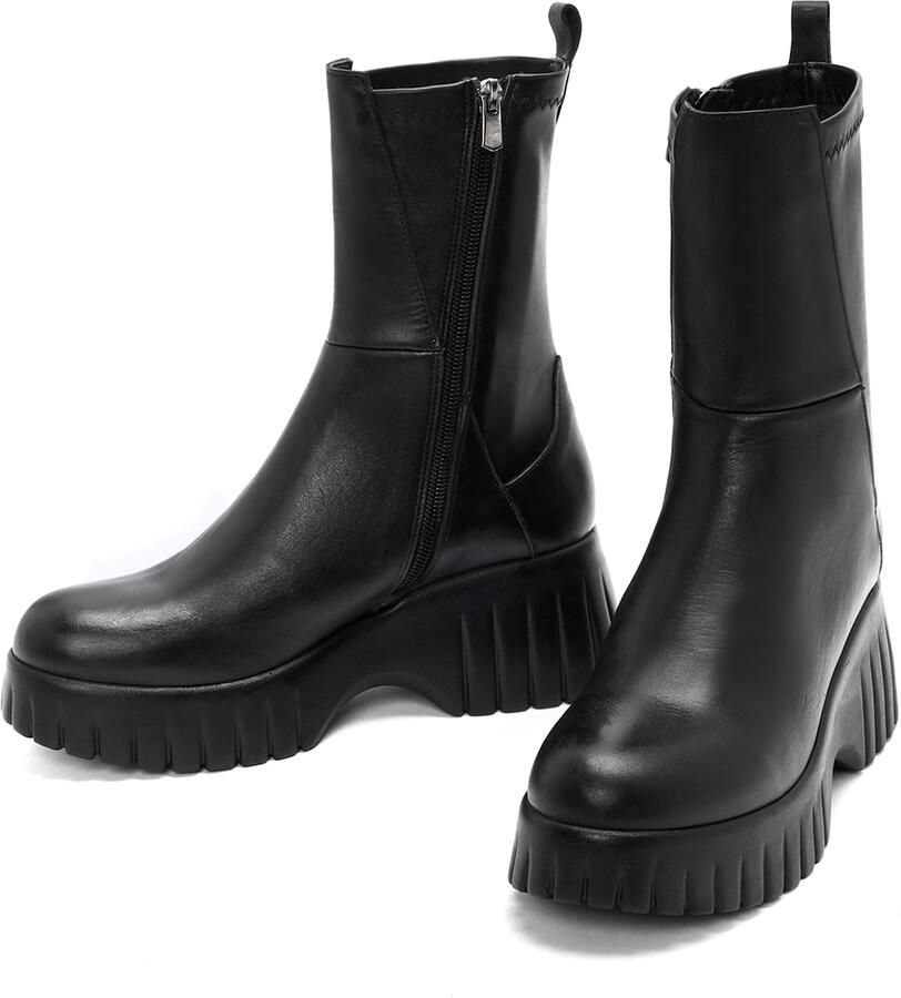 DERIMOD Chunky Plateau Laarzen Leren Chunky Plateau - Foto 3