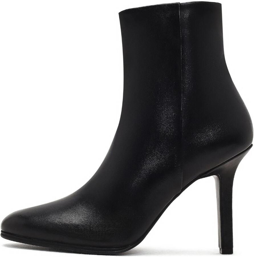 DERIMOD Heeled Ankle Boots Leather Heeled Ankle