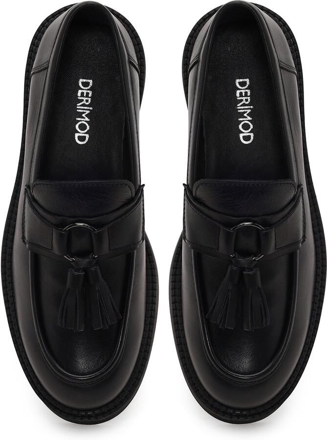 DERIMOD Instaploafers Met Kwastjes Leren Instaploafers Met Kwastjes - Foto 3