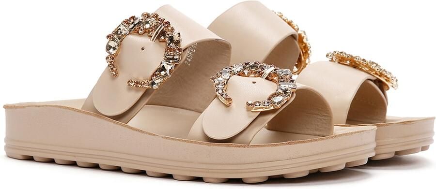 DERIMOD Muiltjes Imitation Leren Muiltjes With Rhinestone Details - Foto 5