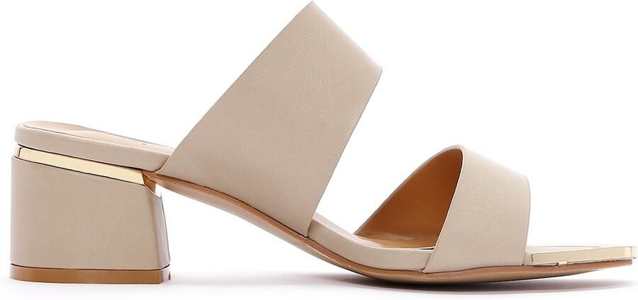 DERIMOD Muiltjes Met Middelhoge Hak Imitation Leren Mid Heel - Foto 2