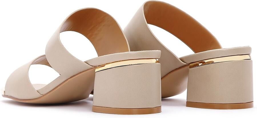 DERIMOD Muiltjes Met Middelhoge Hak Imitation Leren Mid Heel - Foto 4