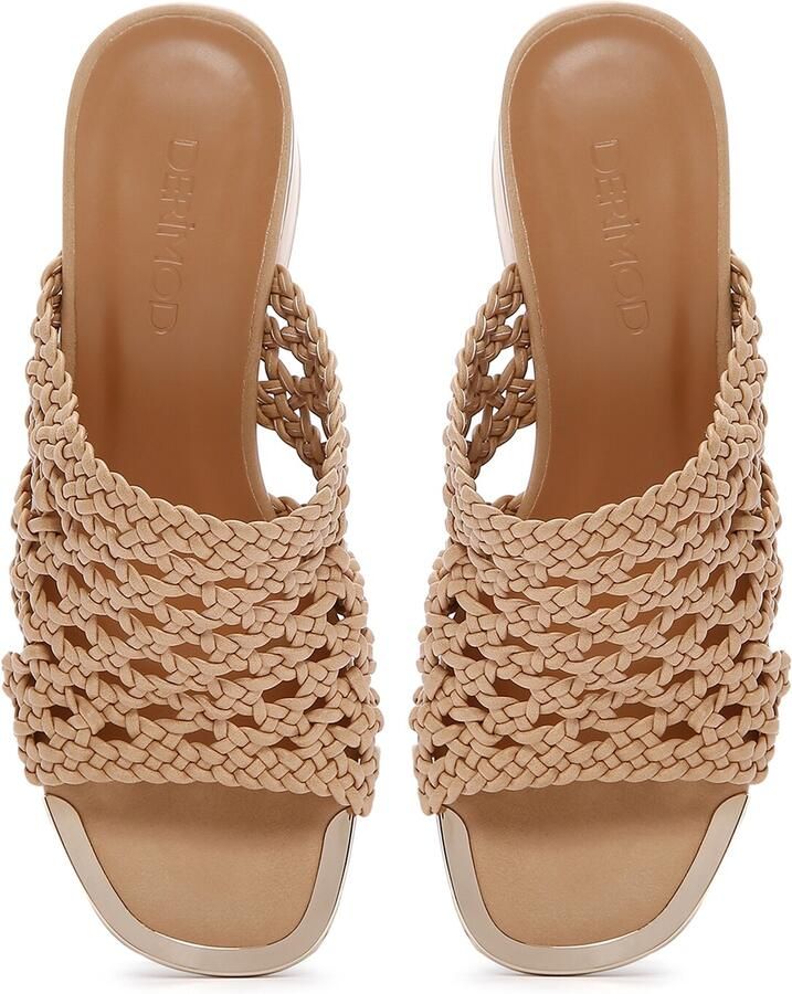 DERIMOD Muiltjes Met Middelhoge Hak Imitation Leren Mid Heel - Foto 4