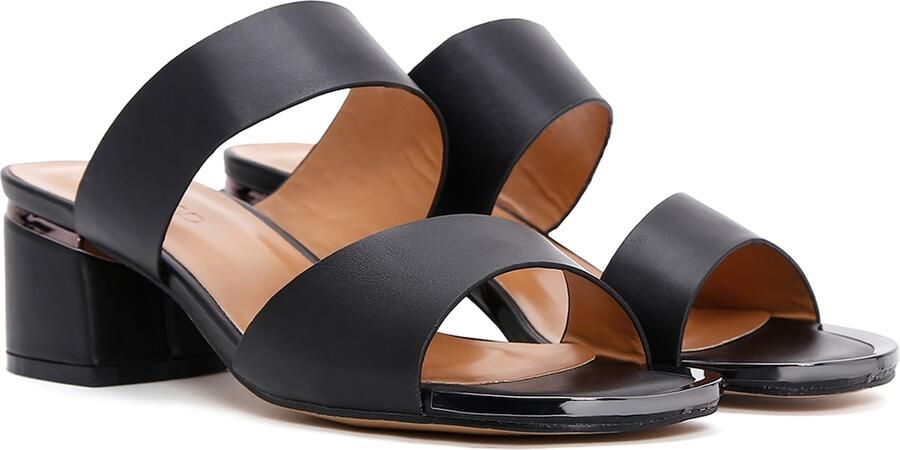 DERIMOD Muiltjes Met Middelhoge Hak Imitation Leren Mid Heel - Foto 2