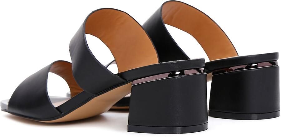 DERIMOD Muiltjes Met Middelhoge Hak Imitation Leren Mid Heel - Foto 3