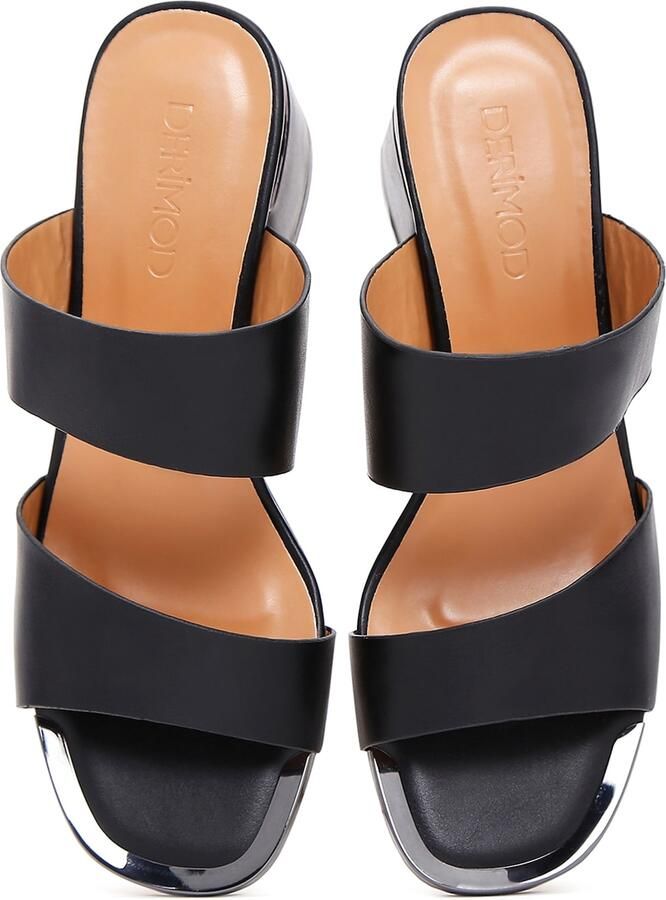 DERIMOD Muiltjes Met Middelhoge Hak Imitation Leren Mid Heel - Foto 4