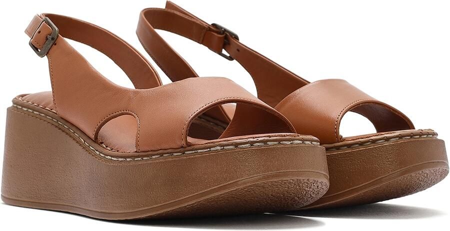 DERIMOD Sandalen Met Sleehak Leren Wedge - Foto 4