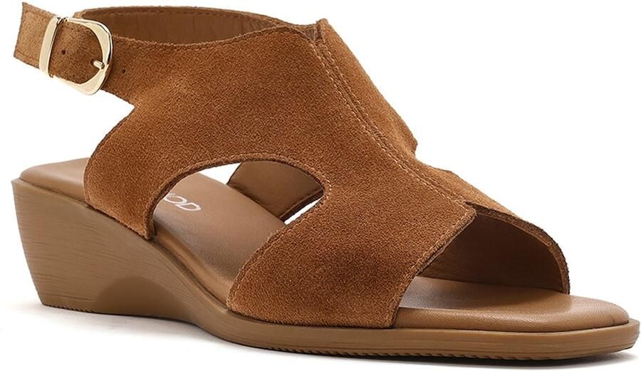 DERIMOD Sandalen Met Lage Sleehak Suède Low Wedge
