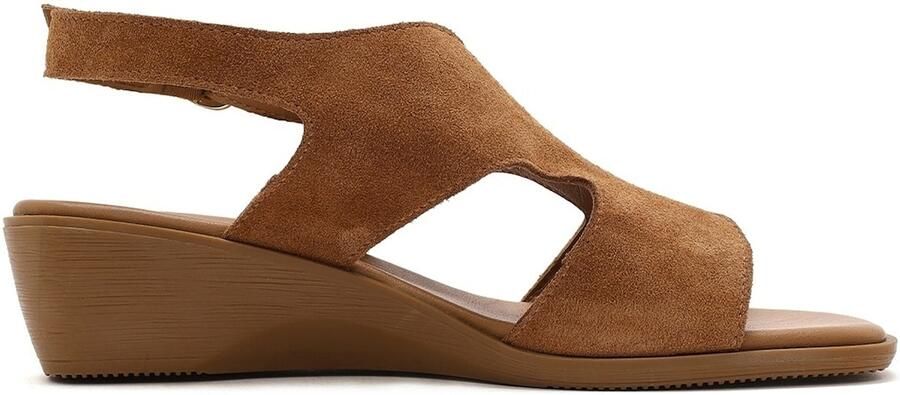 DERIMOD Sandalen Met Lage Sleehak Suède Low Wedge - Foto 5