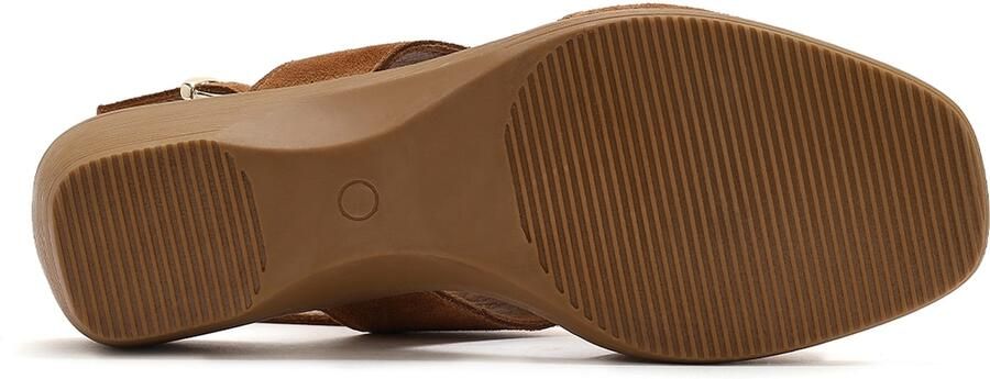 DERIMOD Sandalen Met Lage Sleehak Suède Low Wedge - Foto 6