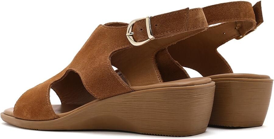 DERIMOD Sandalen Met Lage Sleehak Suède Low Wedge - Foto 3