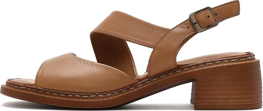 DERIMOD Sandalen Met Middelhoge Hak Leren Mid Heel