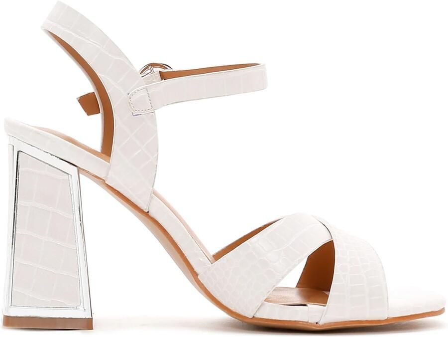 DERIMOD Sandalen Met Hoge Hak Imitation Leren High Heel - Foto 4