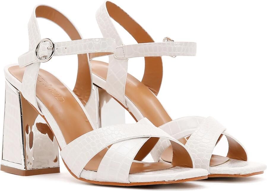 DERIMOD Sandalen Met Hoge Hak Imitation Leren High Heel - Foto 5