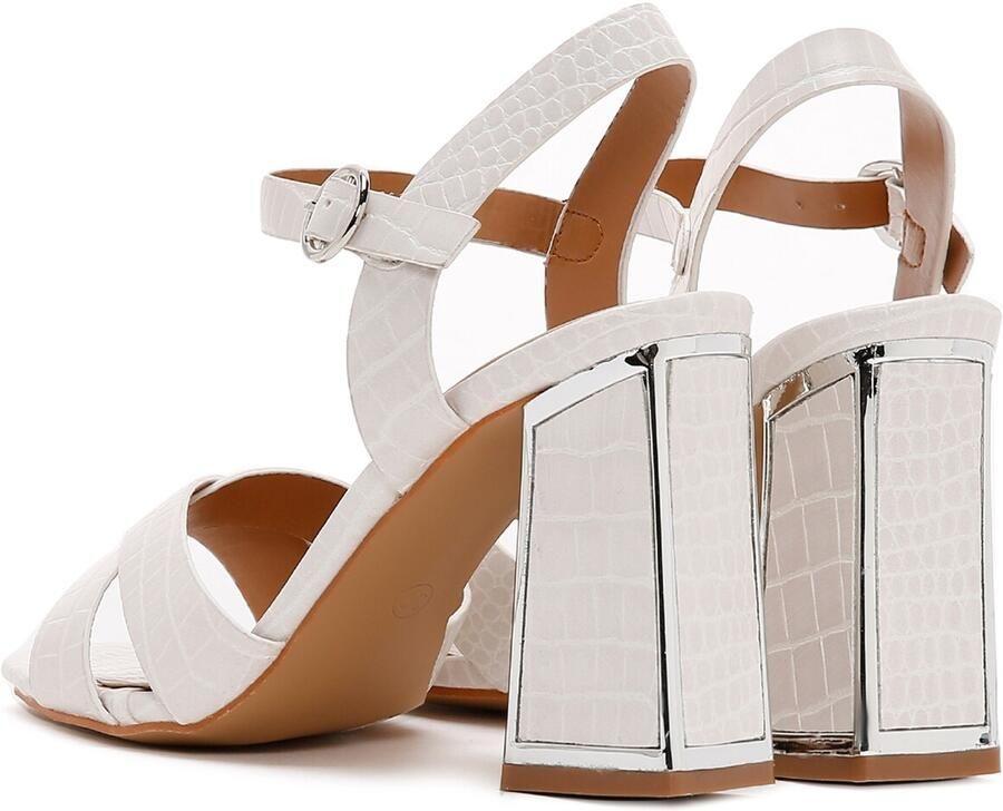 DERIMOD Sandalen Met Hoge Hak Imitation Leren High Heel - Foto 2