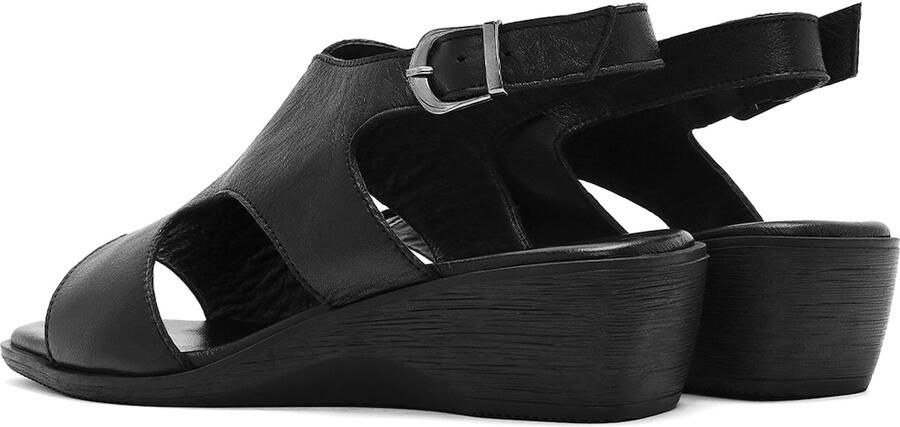 DERIMOD Sandalen Met Lage Sleehak Leren Low Wedge - Foto 5