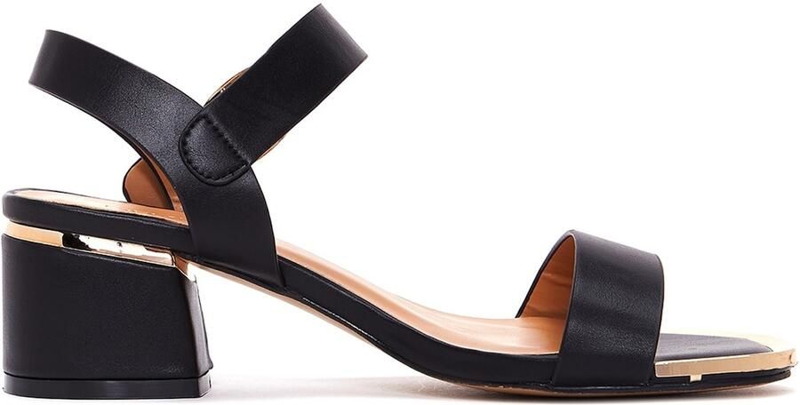 DERIMOD Sandalen Met Middelhoge Hak Imitation Leren Mid Heel - Foto 3