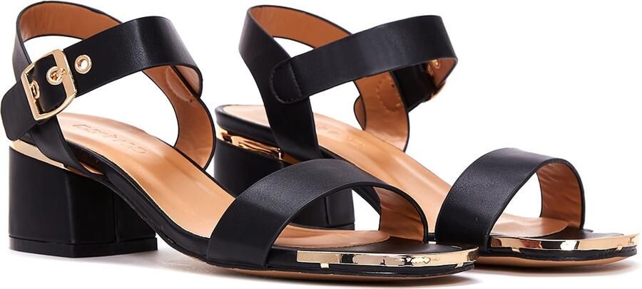 DERIMOD Sandalen Met Middelhoge Hak Imitation Leren Mid Heel - Foto 5
