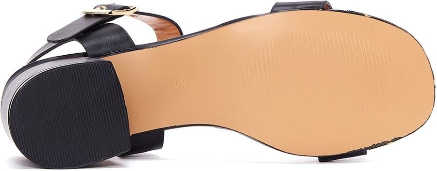 DERIMOD Sandalen Met Middelhoge Hak Imitation Leren Mid Heel - Foto 6