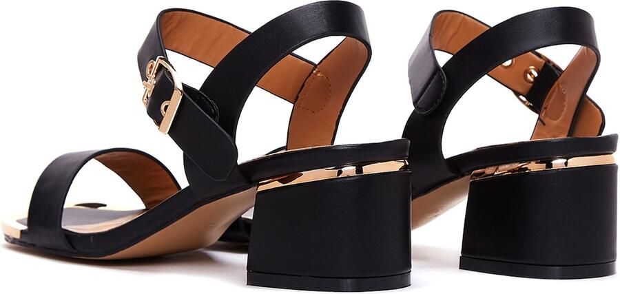 DERIMOD Sandalen Met Middelhoge Hak Imitation Leren Mid Heel - Foto 4