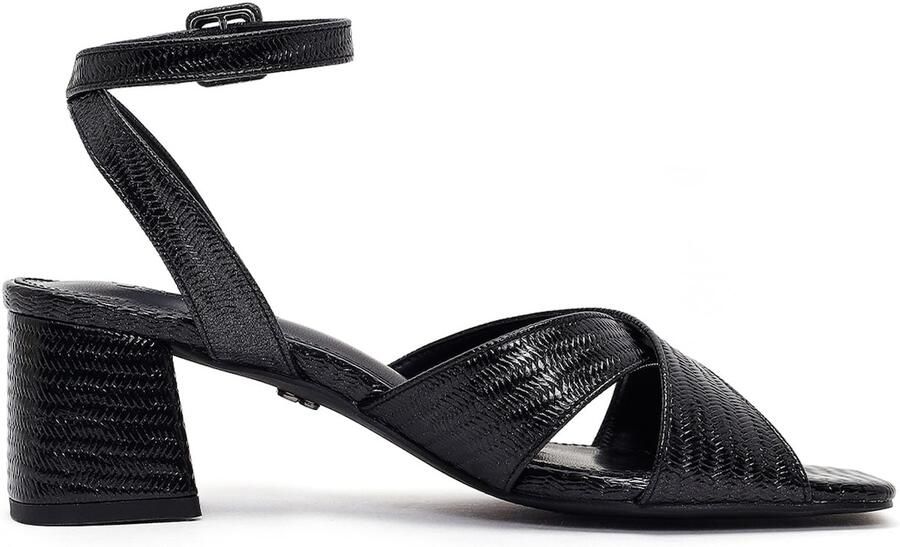 DERIMOD Sandalen Met Middelhoge Hak Imitation Leren Mid Heel - Foto 5