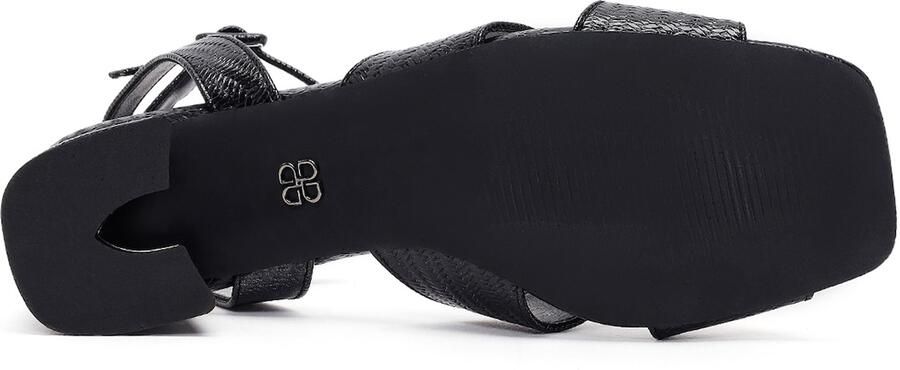 DERIMOD Sandalen Met Middelhoge Hak Imitation Leren Mid Heel - Foto 6