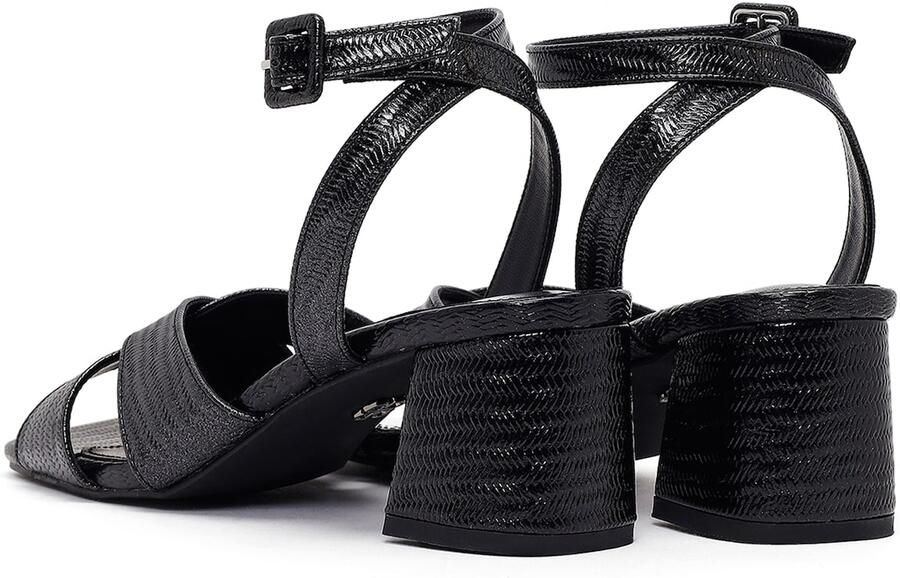 DERIMOD Sandalen Met Middelhoge Hak Imitation Leren Mid Heel - Foto 3